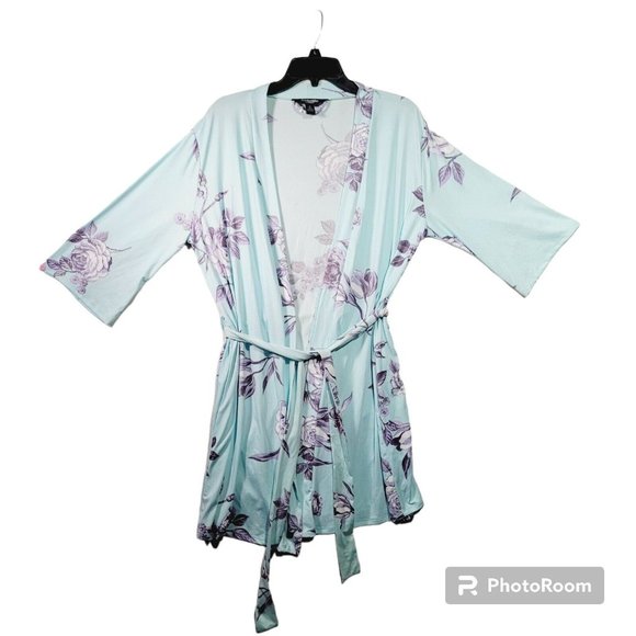 * Ambrielle sleepwear medium robe floral print midi length - Picture 1 of 6
